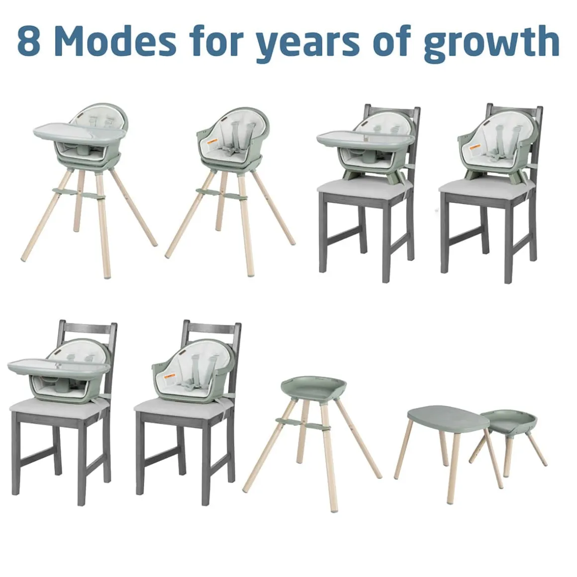 Maxi-Cosi Moa 8-in-1 High Chair - Classic Green