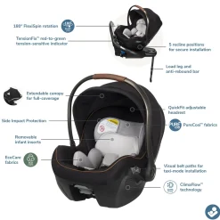 Maxi-Cosi Peri 180 Rotating Infant Car Seat - Onyx Sand