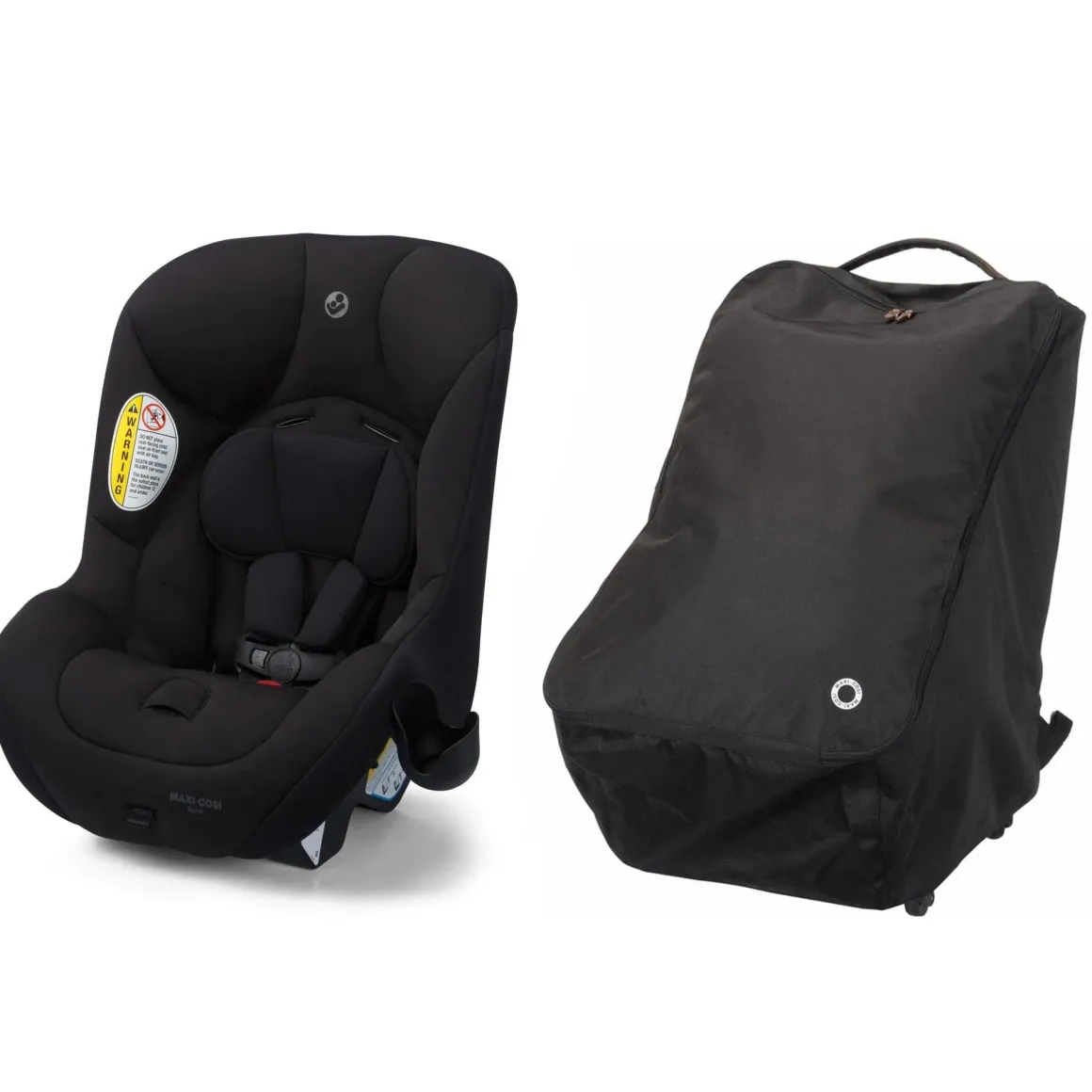 Maxi-Cosi Romi 2-in-1 Convertible Car Seat + Wheeled Travel Bag Bundle - Black