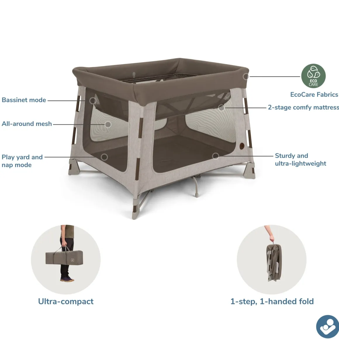 Maxi-Cosi Swift Play Yard - Classic Truffle