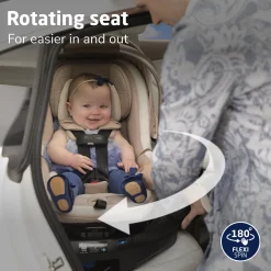 Maxi-Cosi Tana 360 + Peri 180 Rotating Infant Car Seat Travel System Bundle - Natural Heritage