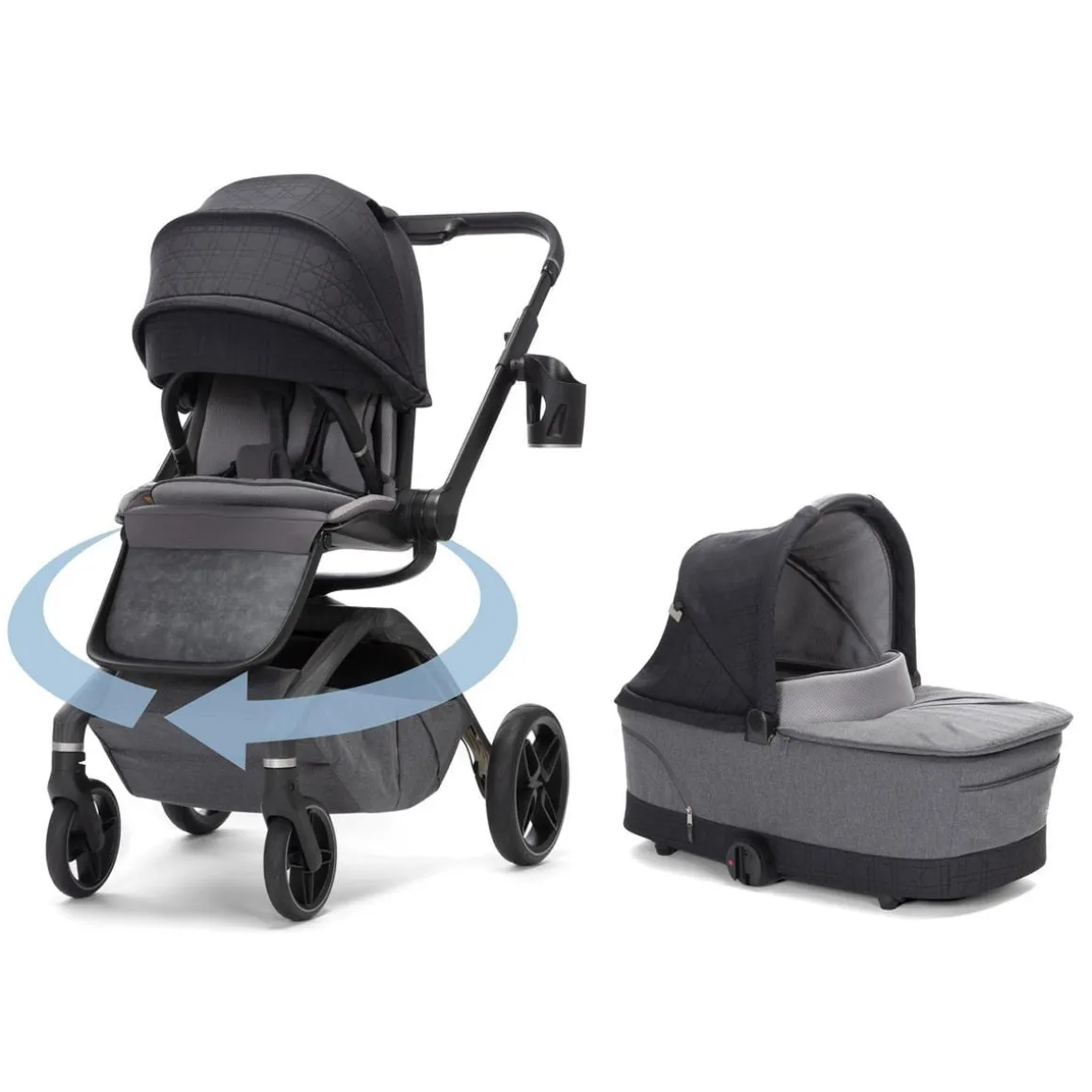 Maxi-Cosi Tana 360 Rotating Modular Stroller + Bassinet Bundle - Onyx Heritage