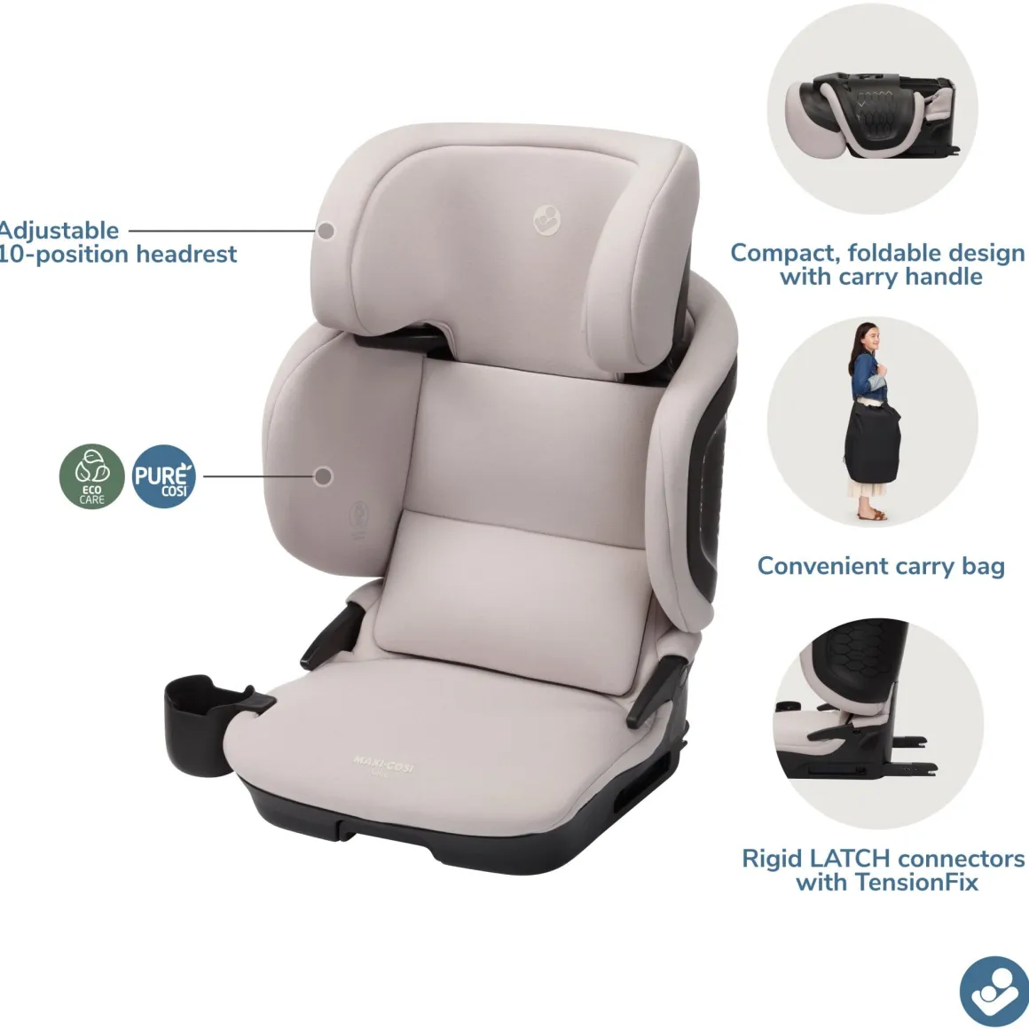 Maxi-Cosi Tanza Folding Belt-Positioning Booster Car Seat - Sea Drift