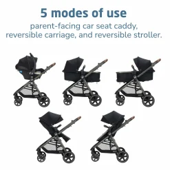 Maxi-Cosi Zelia 2 Luxe 5-in-1 Modular Travel System - Onyx Sand