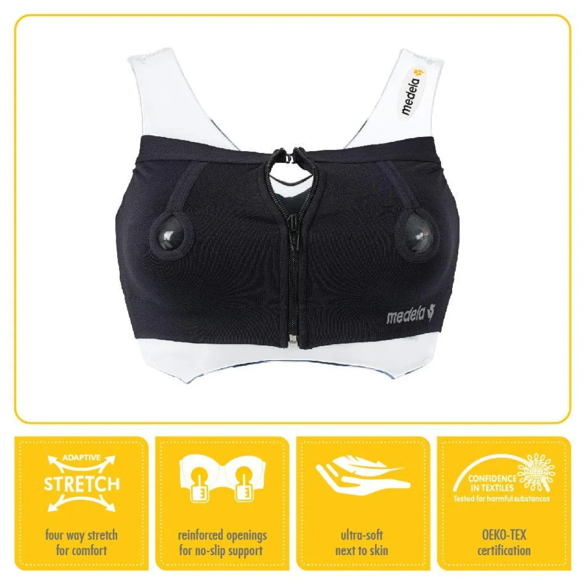 Medela Easy Expression Bustier - Black, Large
