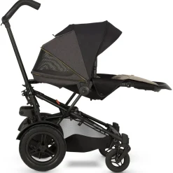 Micralite TwoFold Double Stroller + Bassinet - Carbon