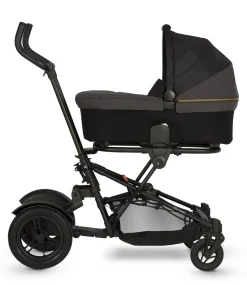Micralite TwoFold Double Stroller + Bassinet - Carbon