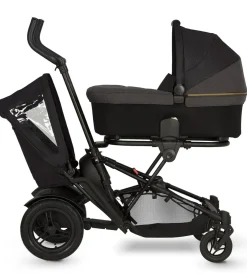 Micralite TwoFold Double Stroller + Bassinet - Carbon