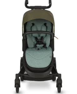 Micralite TwoFold Double Stroller + Bassinet - Evergreen