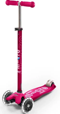 Micro Kickboard Maxi Deluxe LED Scooter (5-12 Years) - Pink