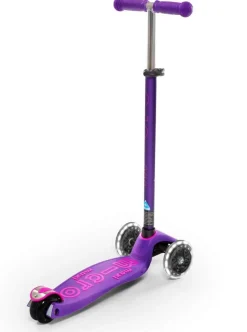 Micro Kickboard Maxi Deluxe LED Scooter - Purple