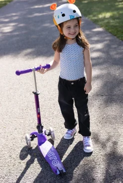 Micro Kickboard Micro Mini Deluxe Foldable LED Scooter - Purple