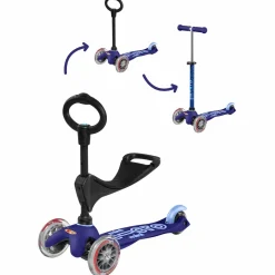 Micro Kickboard Micro Mini 3-in-1 Deluxe Scooter - Blue