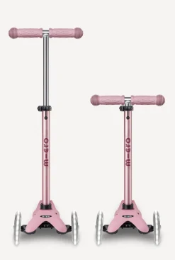 Micro Kickboard Mini Deluxe Rock & Go LED Scooter - Dusty Rose