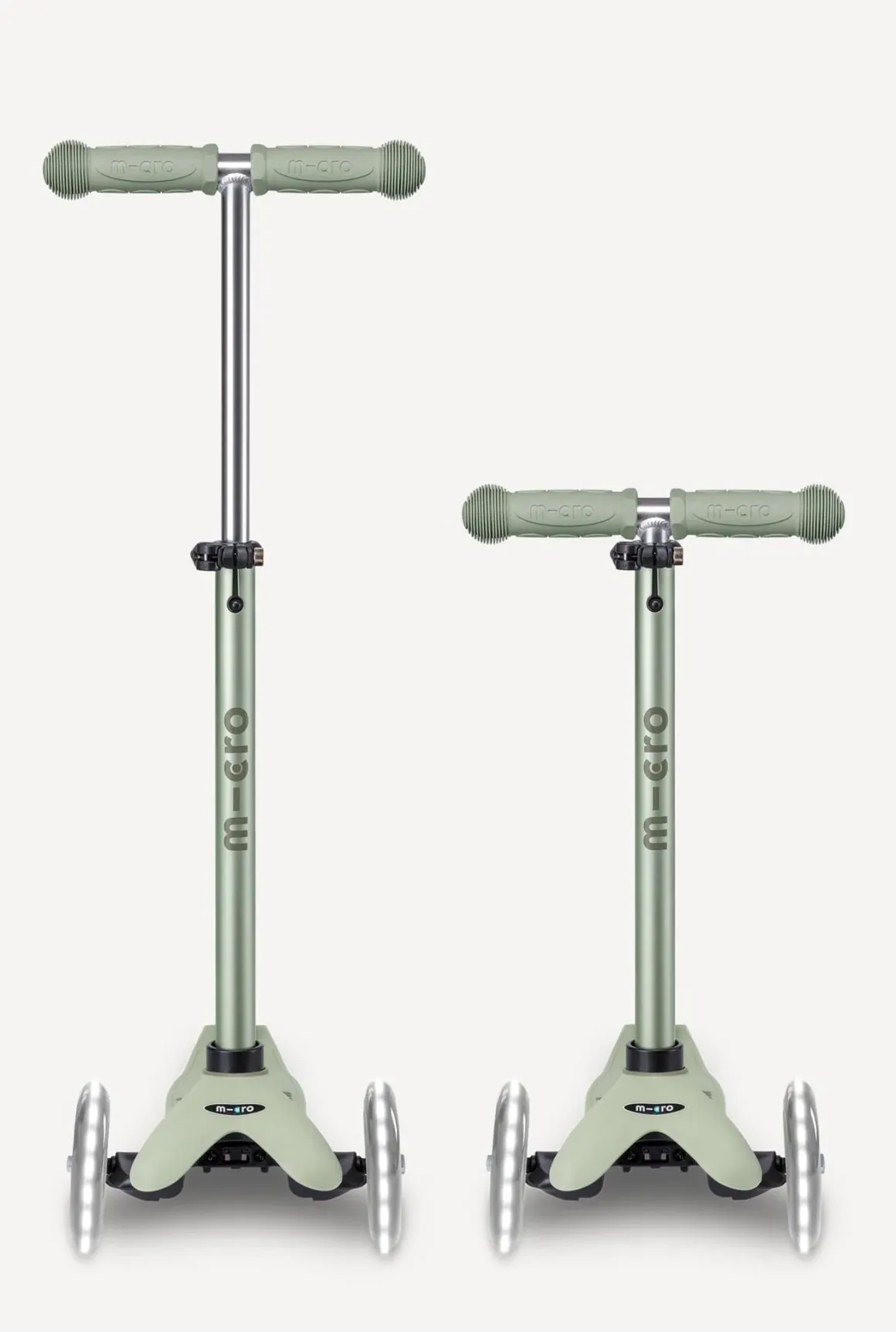 Micro Kickboard Mini Deluxe Rock & Go LED Scooter - Olive Sage