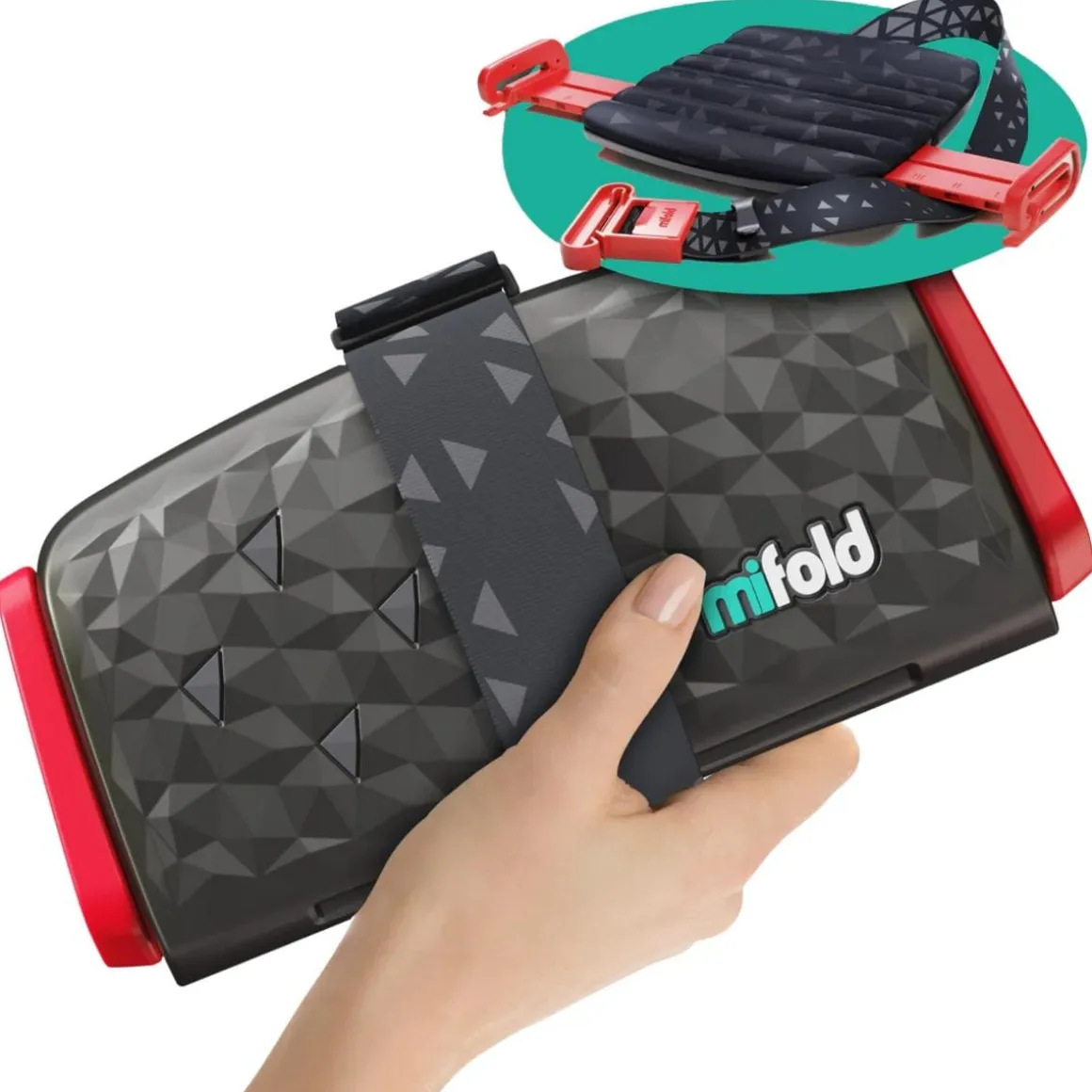 Mifold Comfort Grab-and-Go Booster - Charcoal Grey