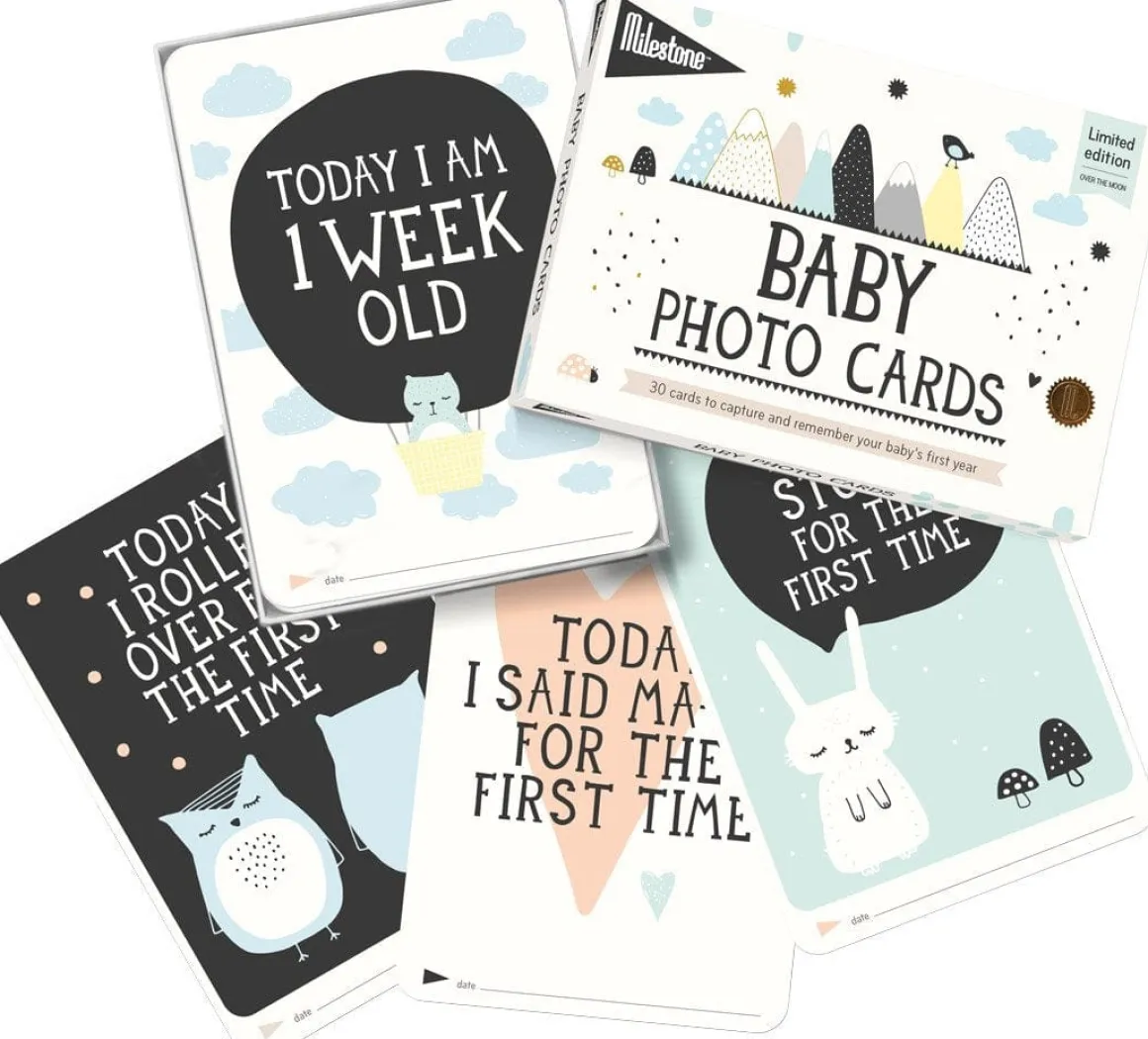 Milestone Baby Photo Cards - Over The Moon