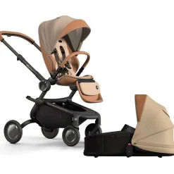 Mima Creo Stroller + Bassinet Bundle - Mocha Cream / Black