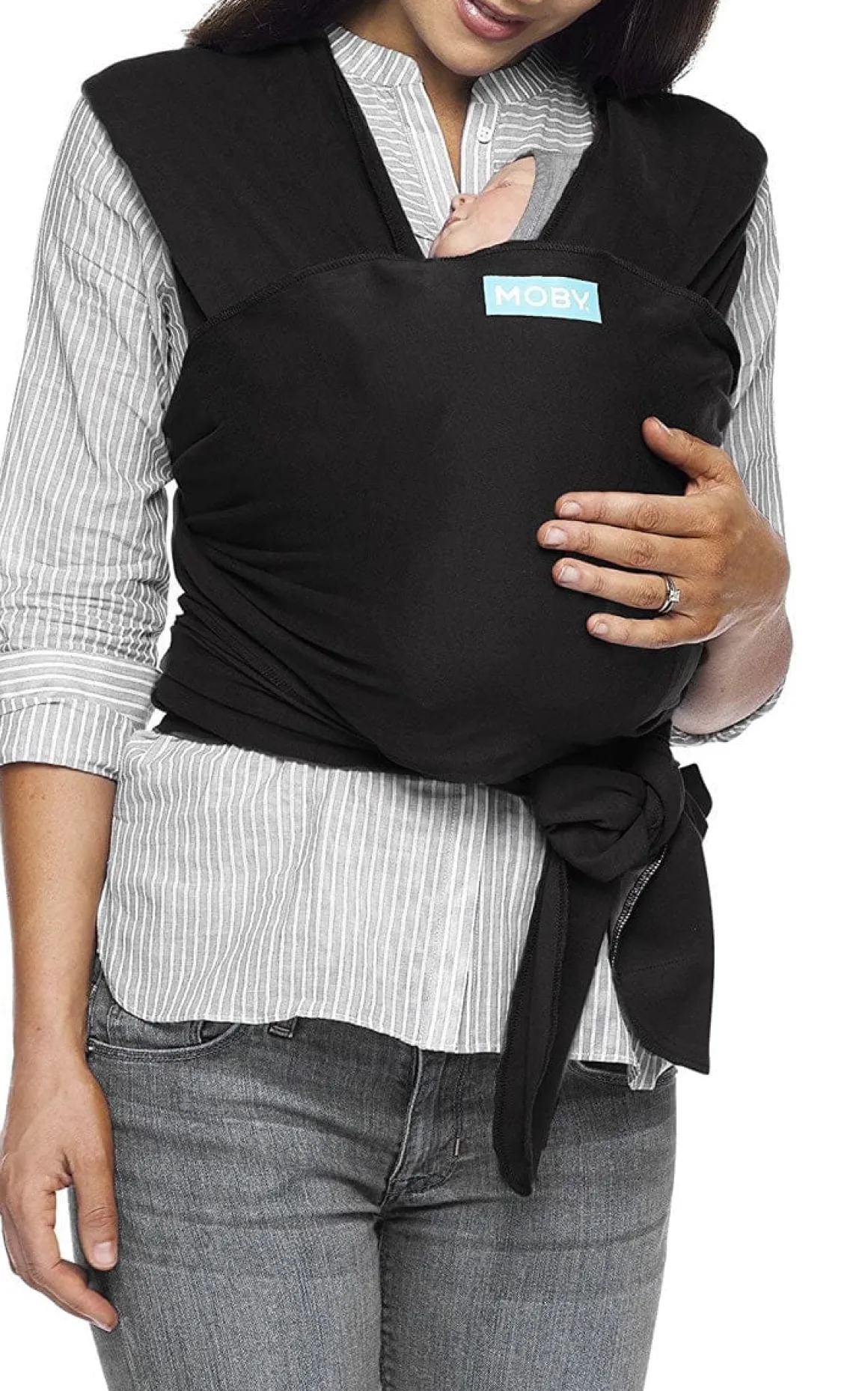 Moby Classic Cotton Wrap Baby Carrier - Black
