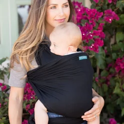 Moby Classic Cotton Wrap Baby Carrier - Black