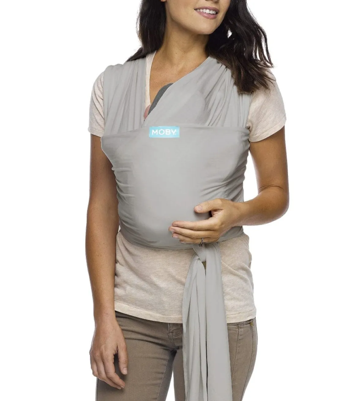 Moby Classic Cotton Wrap Baby Carrier - Stone Grey
