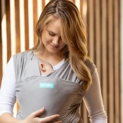 Moby Classic Cotton Wrap Baby Carrier - Stone Grey