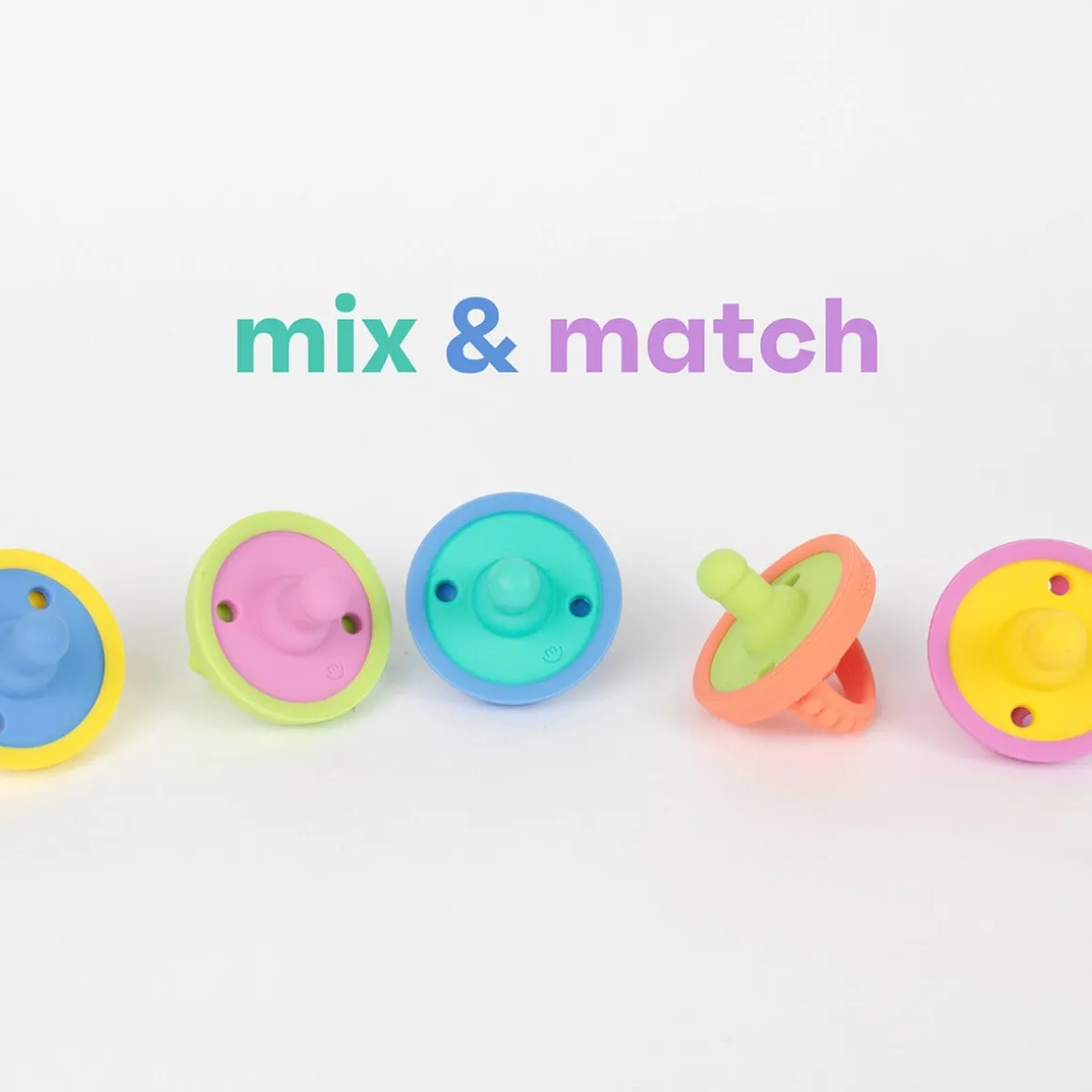 morepeas Flip & Store Pacifier - Sweet Pea