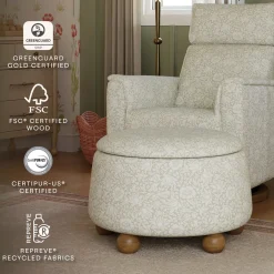 Morris & Co. x Namesake Tuffet Storage Ottoman - Mallow in Ash