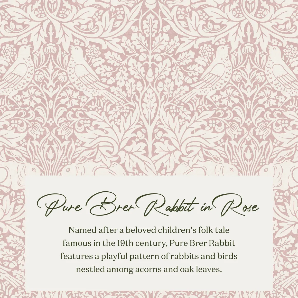 Morris & Co. x Namesake Tuffet Storage Ottoman - Pure Brer Rabbit in Rose