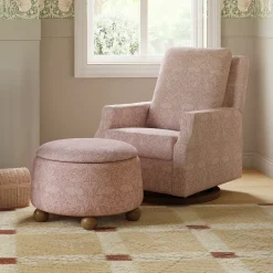 Morris & Co. x Namesake Tuffet Storage Ottoman - Pure Brer Rabbit in Rose