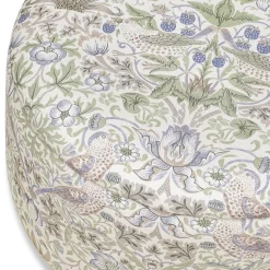 Morris & Co. x Namesake Tuffet Storage Ottoman - Strawberry Thief in Fig & Thyme
