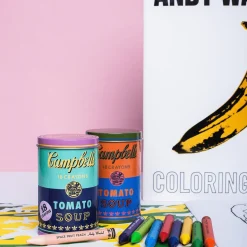 Mudpuppy Andy Warhol Soup Can Crayons - Orange