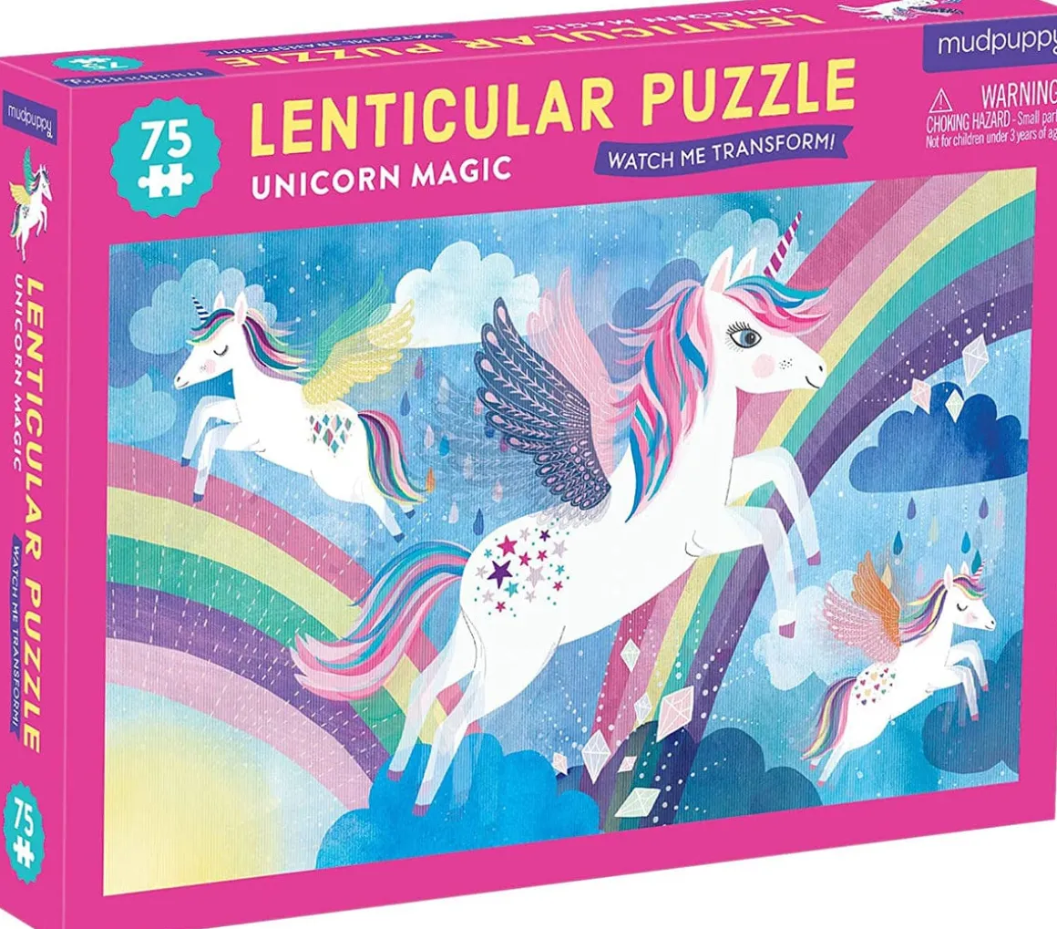 Mudpuppy 75 Piece Lenticular Puzzle - Unicorn Magic