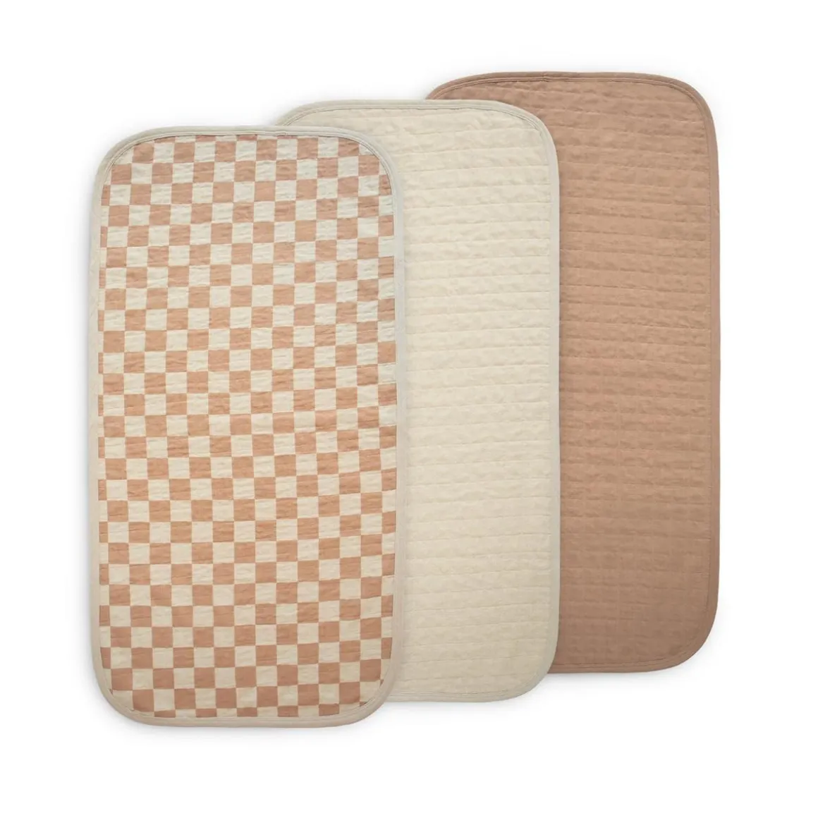 Mushie Changing Pad Liner 3-Pack - Check Combo