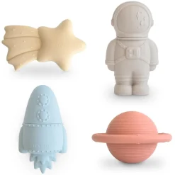 Mushie Mold Free Bath Play Set, 4 Pack - Space