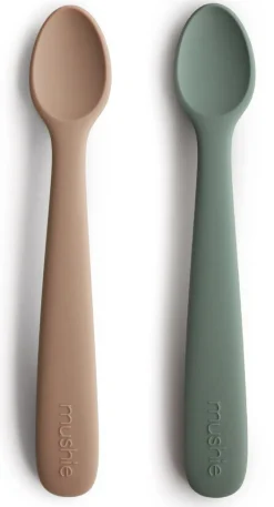 Mushie Silicone Feeding Spoon - Dried Thyme / Natural