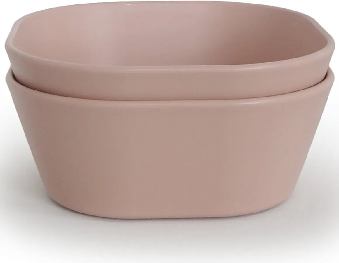 Mushie Square Dinnerware Bowls, Set of 2 - Blush