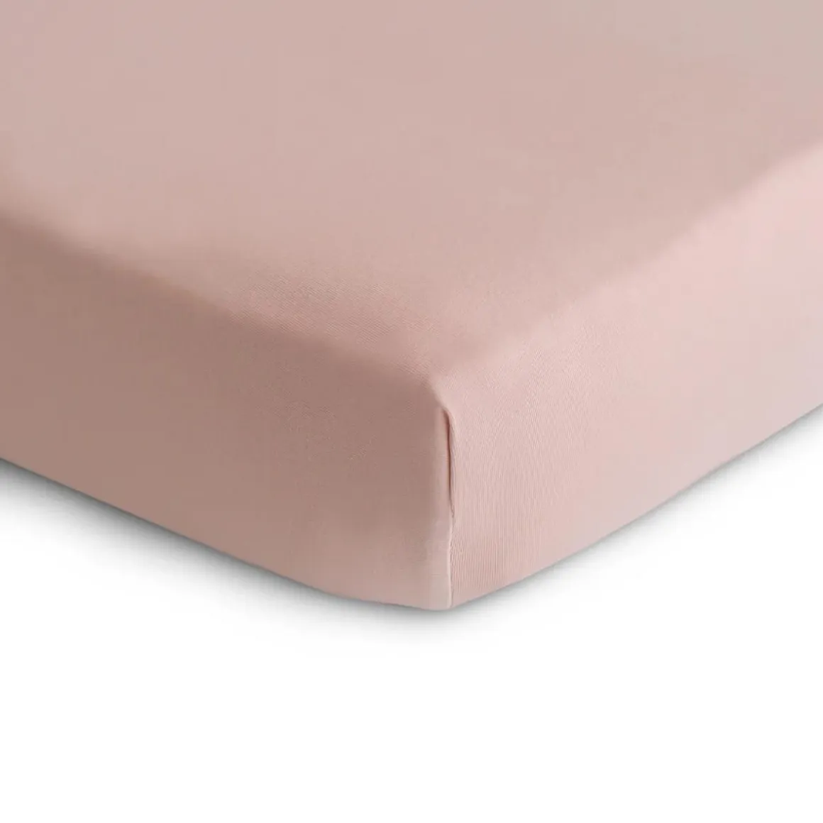 Mushie Stretchy Crib Sheet - Blush
