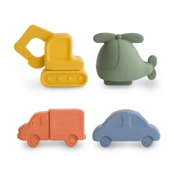 Mushie Vehicles Mold Free Bath Play Set - 4 Pack