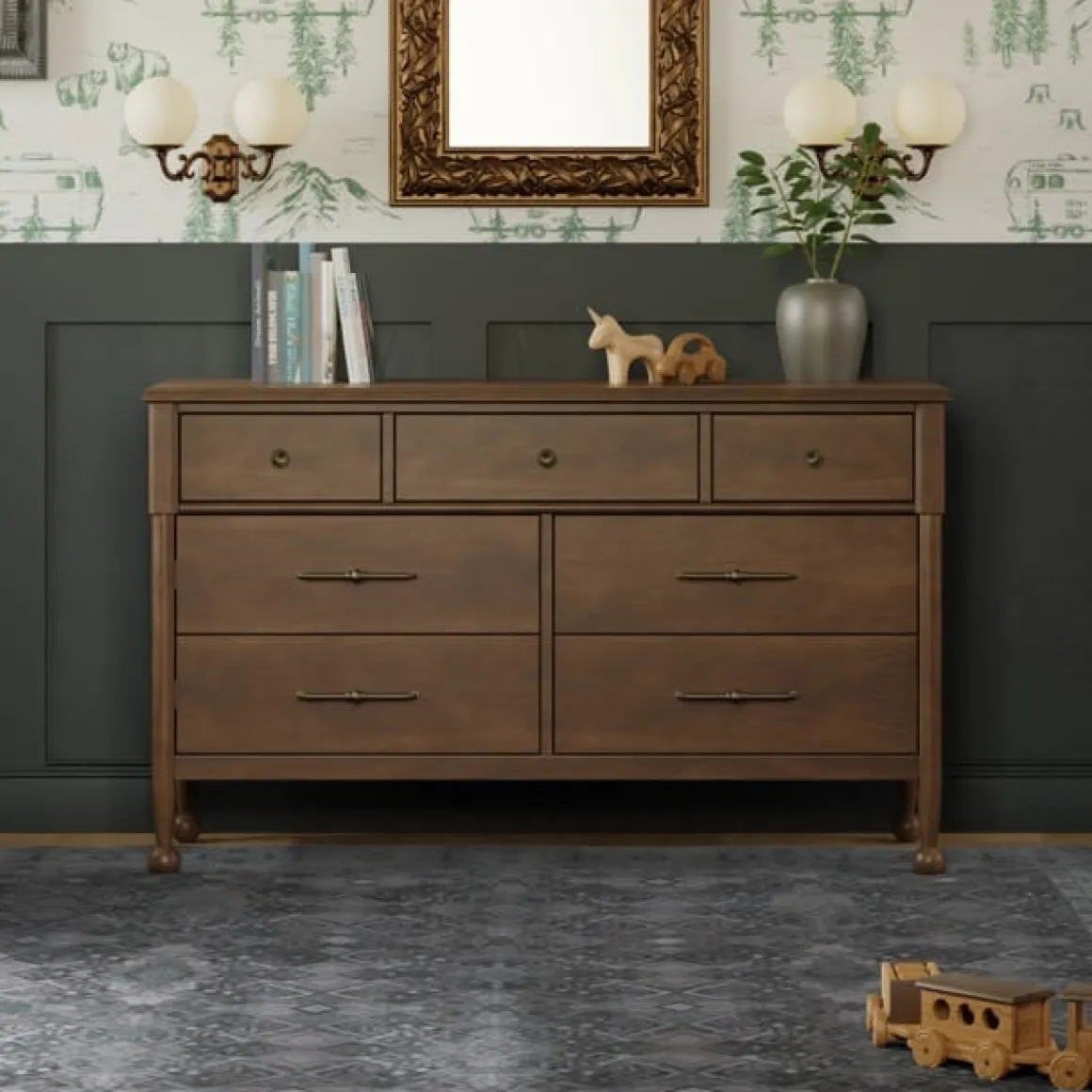 Namesake Alouette 7-Drawer Assembled Dresser - Natural Walnut