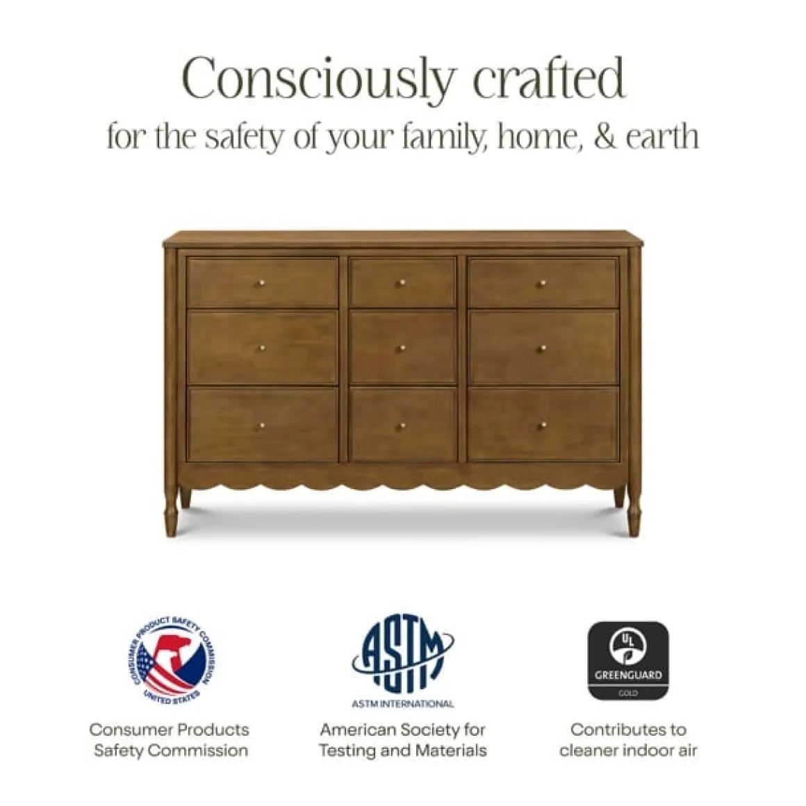 Namesake Ambrosia 9-Drawer Assembled Dresser - Natural Walnut