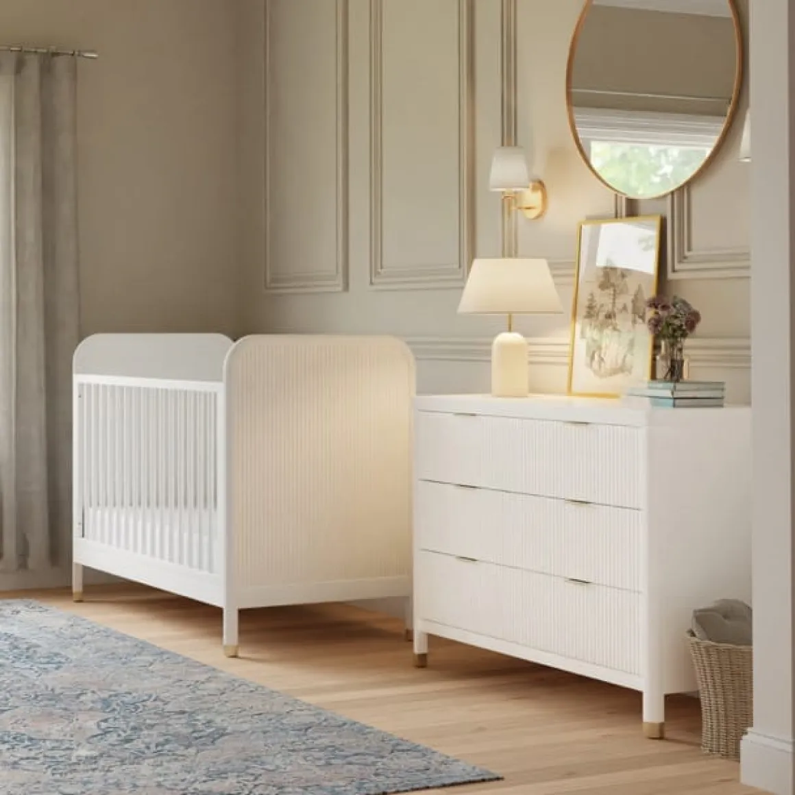 Namesake Brimsley Tambour 6-Drawer Assembled Dresser - Warm White