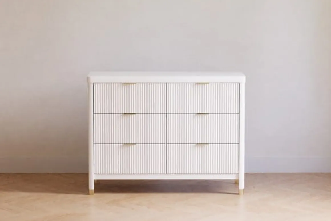 Namesake Brimsley Tambour 6-Drawer Assembled Dresser - Warm White