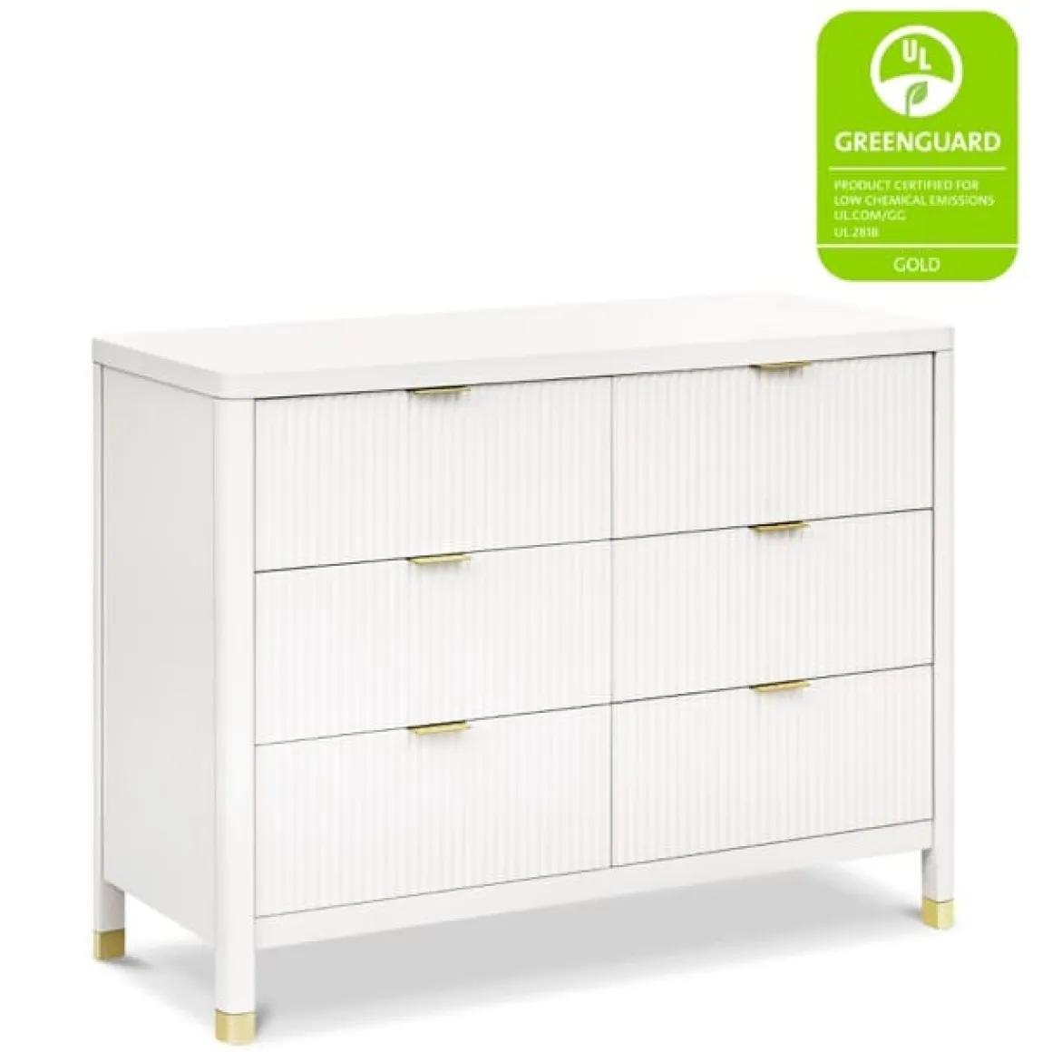 Namesake Brimsley Tambour 6-Drawer Assembled Dresser - Warm White