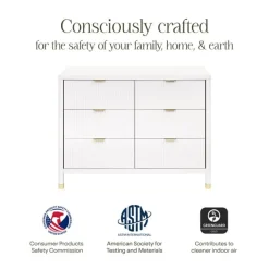 Namesake Brimsley Tambour 6-Drawer Assembled Dresser - Warm White