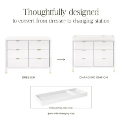 Namesake Brimsley Tambour 6-Drawer Assembled Dresser - Warm White