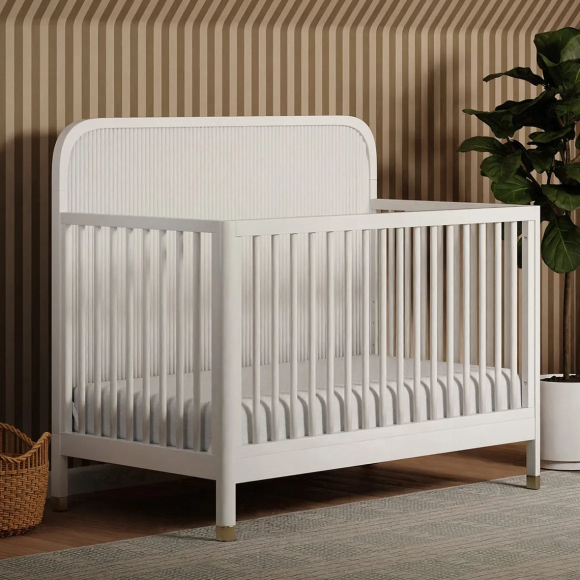 Namesake Brimsley Tambour 4-in-1 Convertible Crib - Warm White