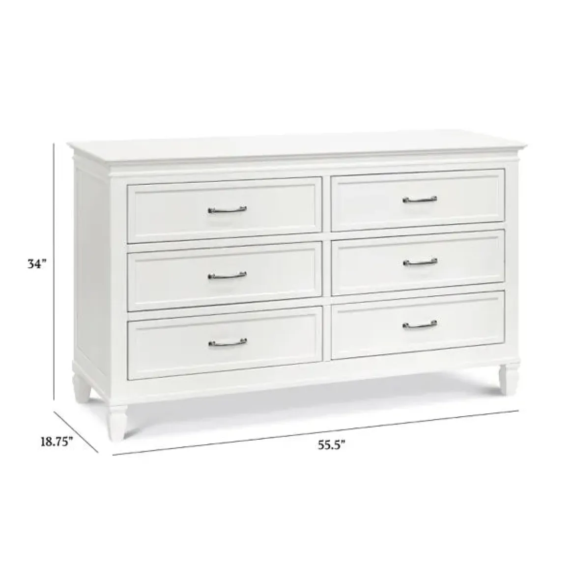 Namesake Darlington 6-Drawer Assembled Dresser - Warm White