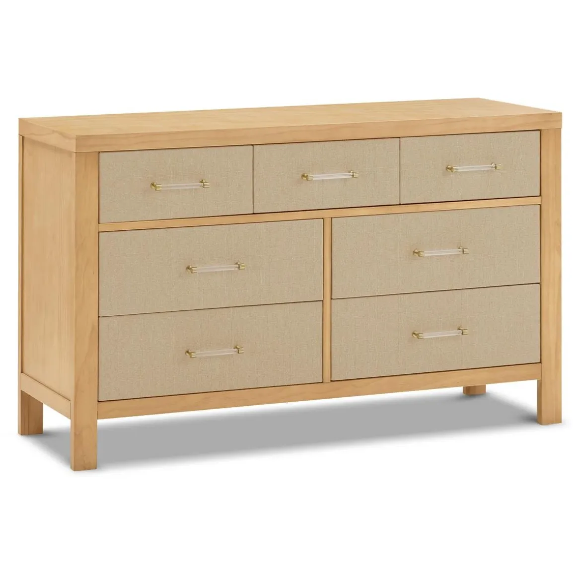Namesake Eloise 7-Drawer Assembled Dresser - Honey and Performance Sand Eco-Weave
