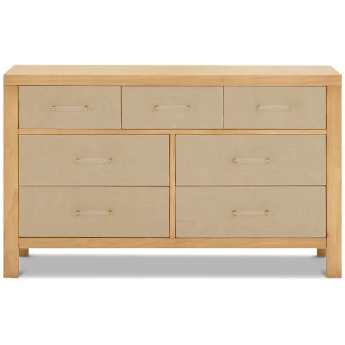 Namesake Eloise 7-Drawer Assembled Dresser - Honey and Performance Sand Eco-Weave